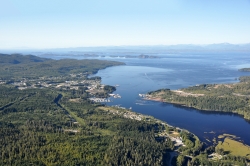 Aerial view of Port Hardy