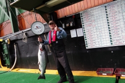 Rudy with his catch at Langara