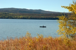 Boating on Francois Lake