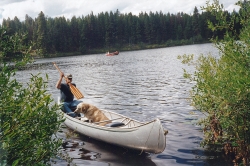 Rudy boating at Nulki Ranch