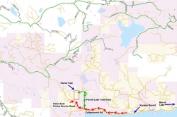 Access map to Parrot Trail