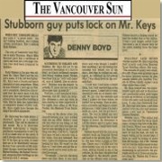 Click here for the Vancouver Sun Article about Rudy & Mr.Keys